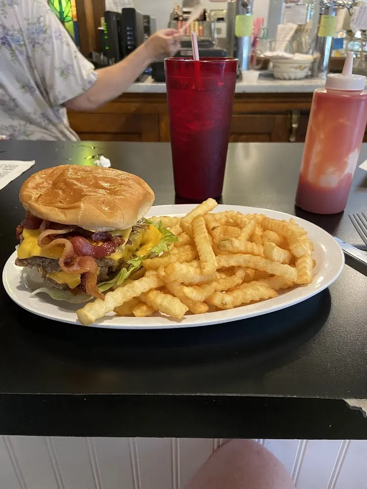Double Bacon Cheeseburger with Fries