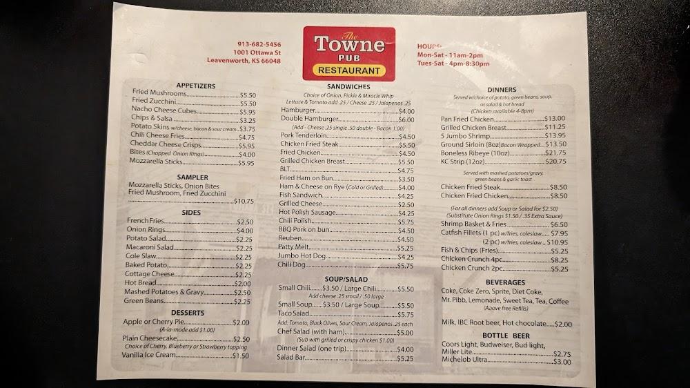 Towne Pub Menu image 2