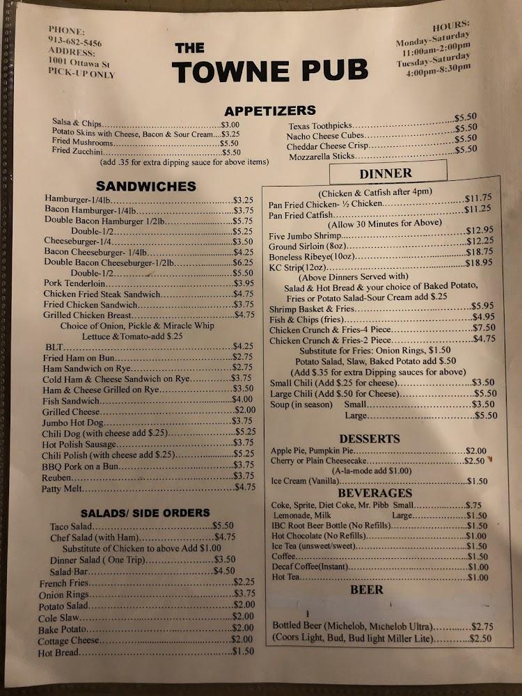 Towne Pub Menu image 3